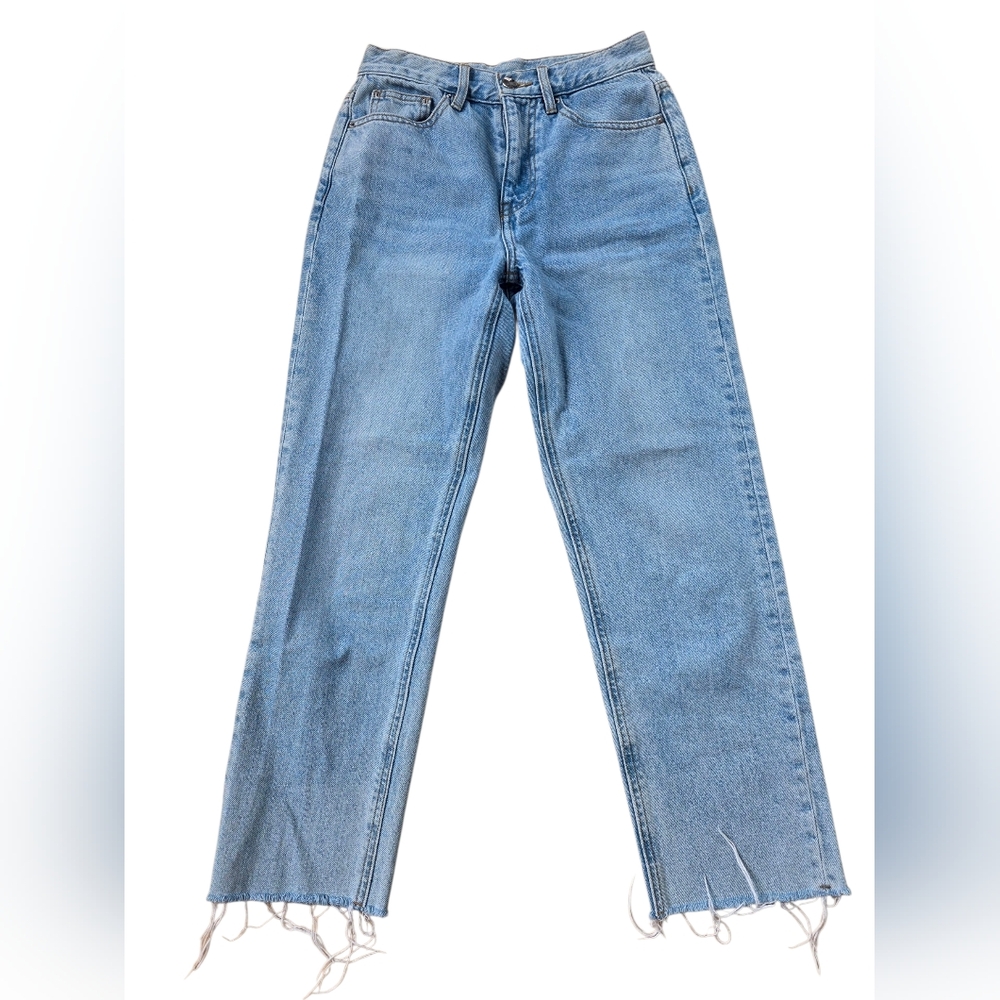 Unbranded 100% Cotton Lightwash Raw Hem Denim Jeans Size 25